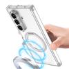 Samsung ZFlip7 Mobile Phone Case TPU Internal Anti Fall with Magnetic Suction Hinge Fold7 Rotary Bracket Mobile Phone Case