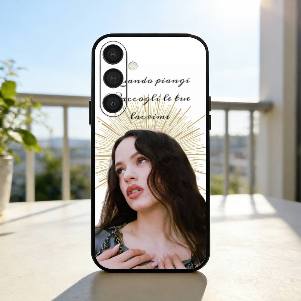 Singer R-Rosalia Spanish Phone Case For Samsung A73,A21s,A22,A31,A32,A52,A53,A71,A80,Soft Black Shell