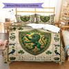 Mural Academy Emblem Pattern Bedding Quilt Set Quilt Cover Pillowcase Home Decoration Birthday Gift (1 * duvet cover + 2 * pillowcase, without core)