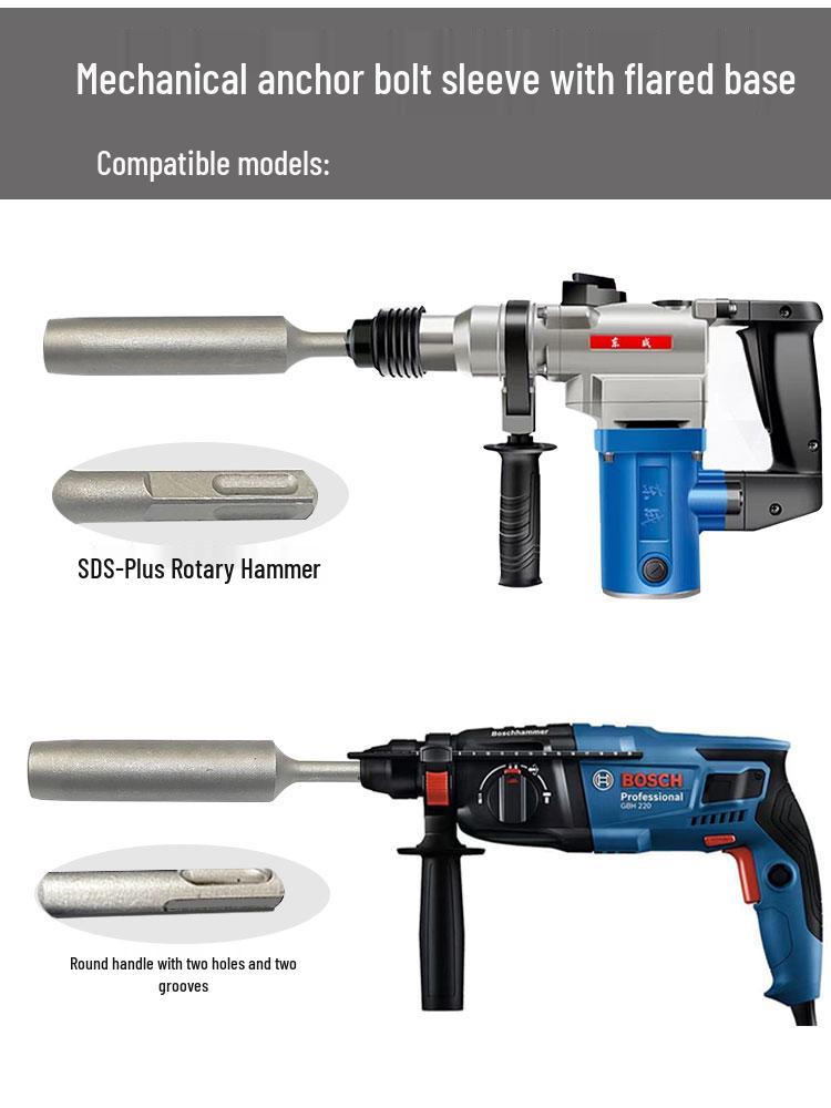 Square Shank Impact Drill & Hammer Anchor Bolt Expansion Sleeve