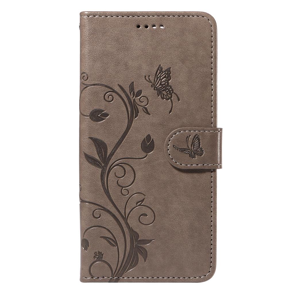 For iPhone 6/6s/7/8/SE (2020)/SE (2022) PU Leather Cases Flower Pattern Wallet Stand Phone Cover with Strap