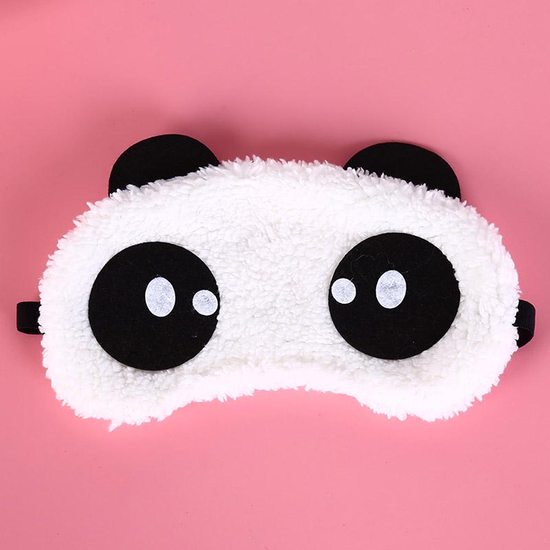 Cute Cartoon Face White Panda Eye Mask Eyeshade Shading Sleep Cotton Goggles Eye Mask Sleep Mask Eye Cover Health Care 3 Styles