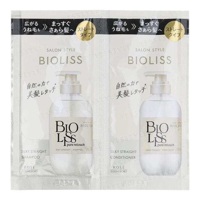 Kose - Bioliss Pure Retouch Silky Straight Shampoo & Conditioner Trial Set 10ml x 2