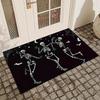 Halloween Skull Floor Mat for Entrance Door Cover of Hallway, Festival Decorative Rug for Kitchen Corridor