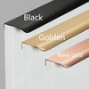 Hidden Drawer Handle Modern Rose Gold Black Hidden Handles Long Kitchen Cabinet Pulls Cabinet Kitchen Wardrobe Pulls Hardware