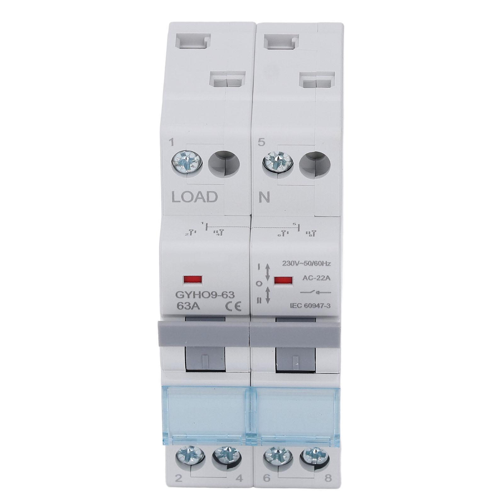 

Ручний перемикач 2P 63A Монтаж на DIN-рейку 35 мм Перемикач живлення від двох джерел для генератора