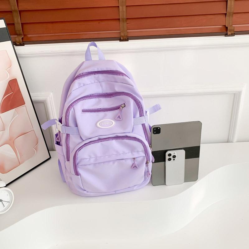 

Summer large capacity lightweight fashion backpack college bag leisure backpack outdoor travel backpack фіолетовий