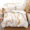 Luxury Colored Marble Bedding Set Romantic Velvety Wightness Minimalist Duvet Cover Set Twin Queen King Size for Birthday Gift