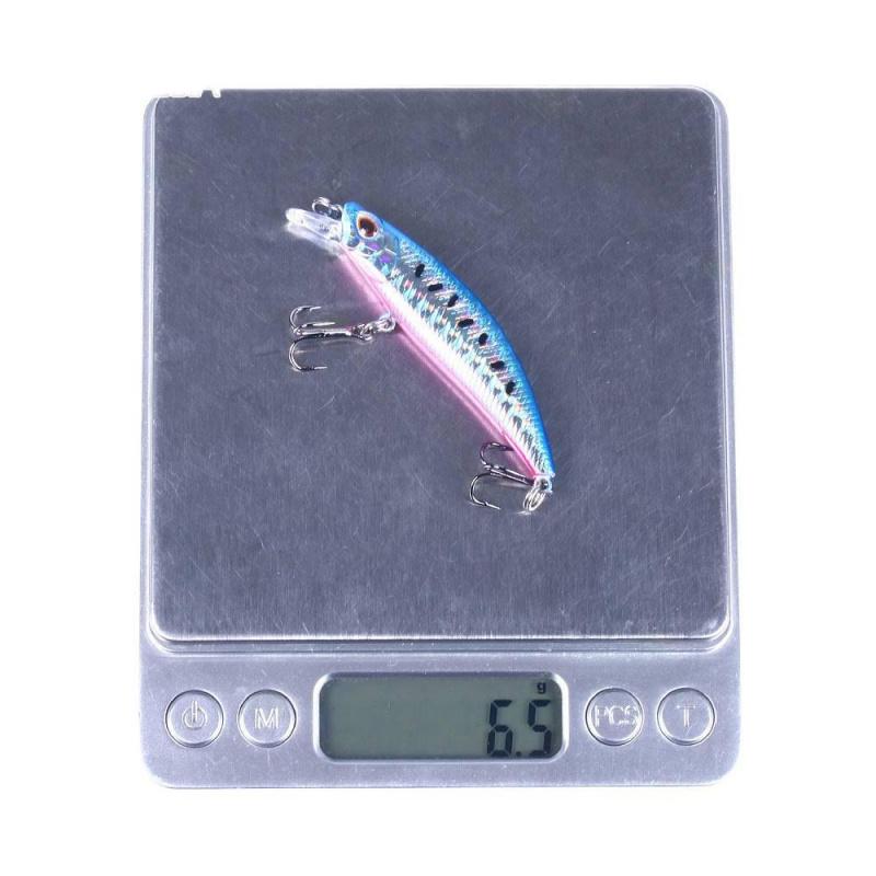 New Submerged Long Casting Minnow Lure6.8CM6.5G10High Carbon Steel Hook Lure Set for Bass and Perch Fishing