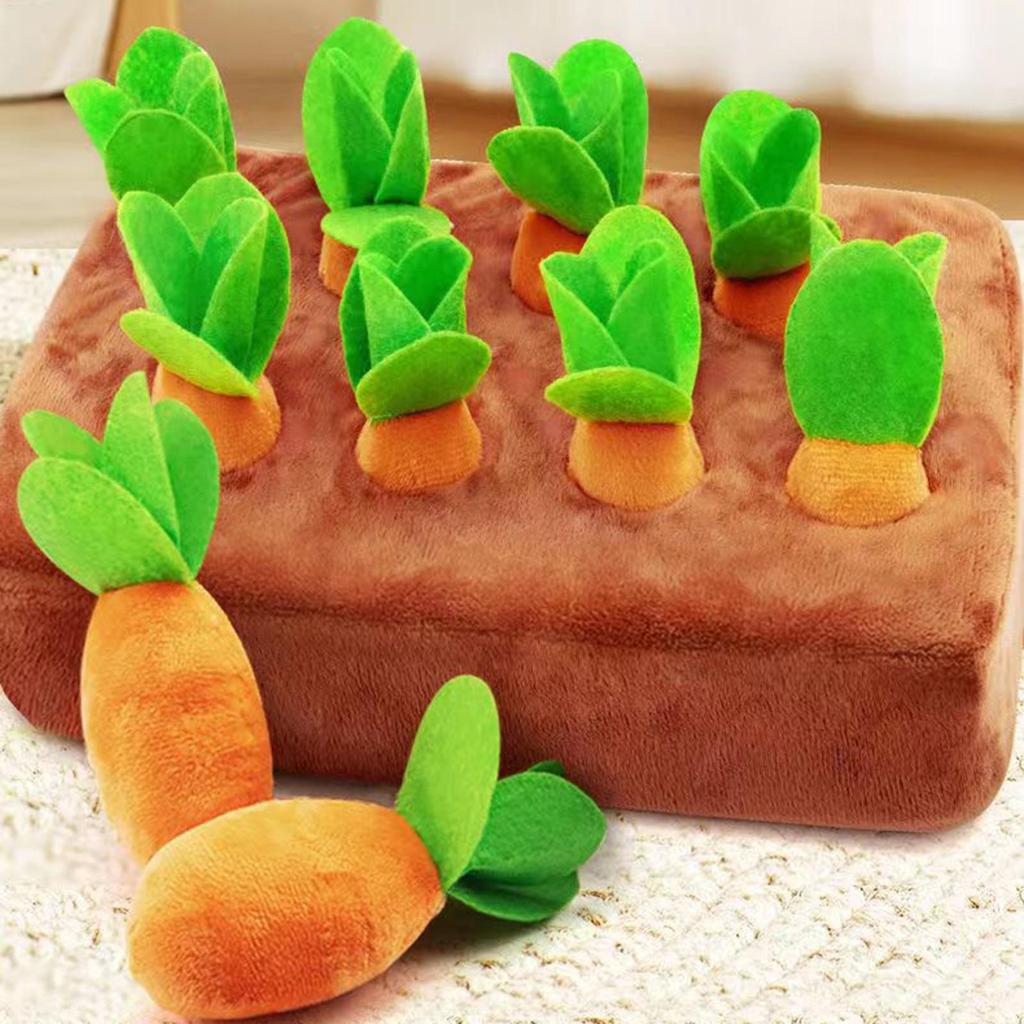 Pulling Radish Garden Parent-child Interaction Toys Child Educational Toys Pet  Chew Toy Pull Up Carrots Plush Carrot Toy