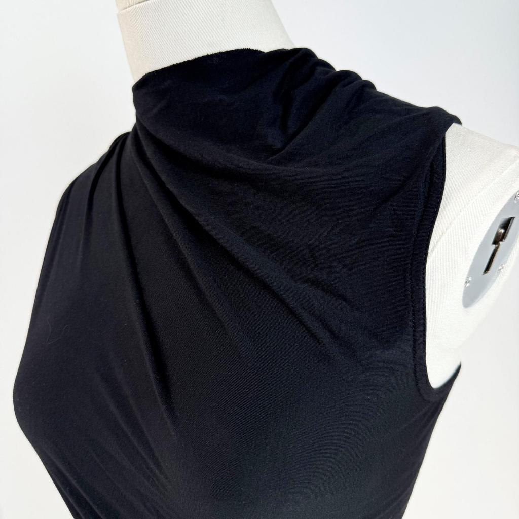 Women's Pleated Waist Cross Backless Sleeveless Top