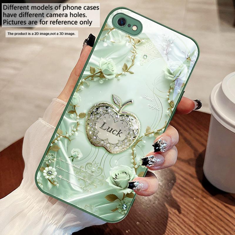 Lucky and Romantic Love For iPhone 17 Air 16 E 15 14 13 Plus 12 Mini 11 17 Pro Max XR Xs Max 16E 7 8 Tempered Glass Phone Case