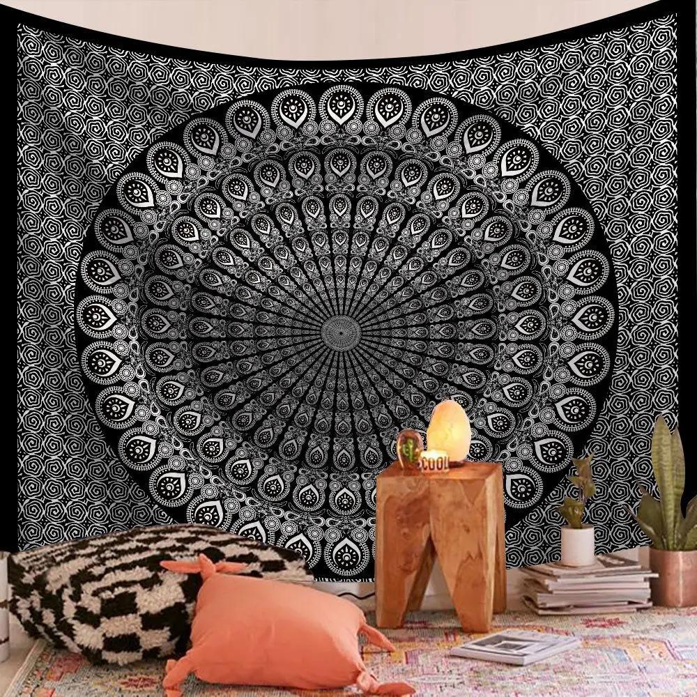 VIKAMA Vintage Ethnic Style Tapestry Elegant Printing Bohemian Style Bedroom And Living Room Decorative Tapestry