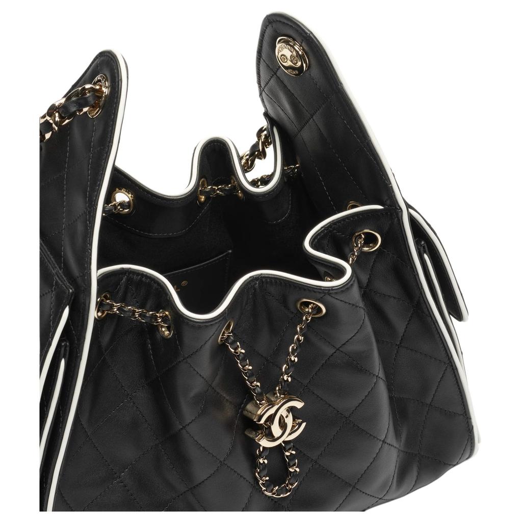 CHANEL Calfskin Shoulder Bag Small Women's Black AS5293-B24123-U9622