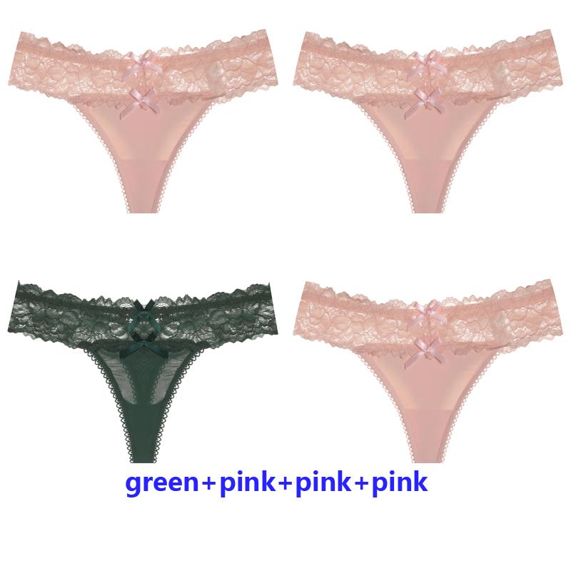 4Pcs/Lot Sexy Lace Panties Women Low-waist Briefs Female Hollow Out Underwear Intimates G String Ladies Lingerie Underpants
