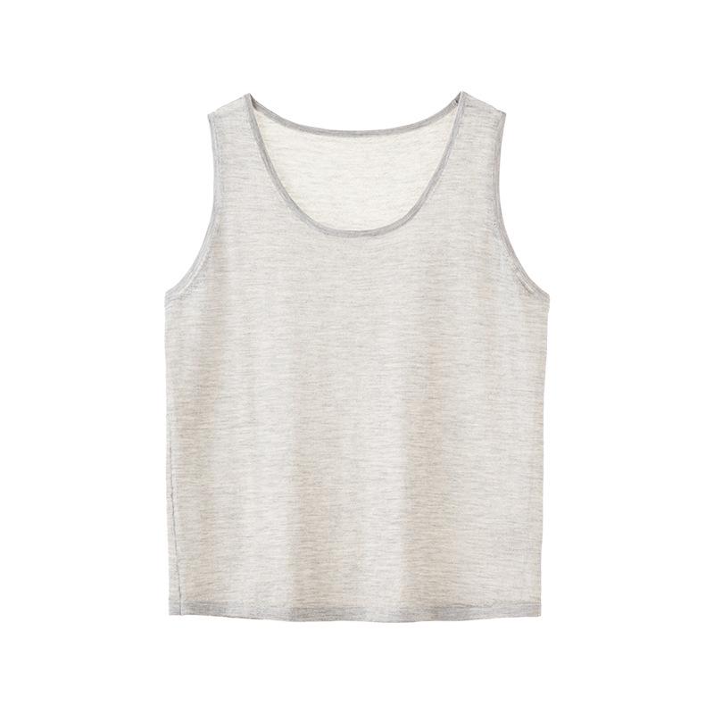 Lekasha Women's 100% Pure Cashmere Round Neck Knit Vest, Loose Fit, Slimming, Sleeveless Layer