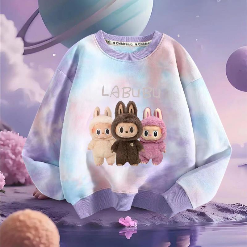 Children's LBB Loose Hoodie, Spring and Autumn Girls' Long-sleeved Casual Jacket