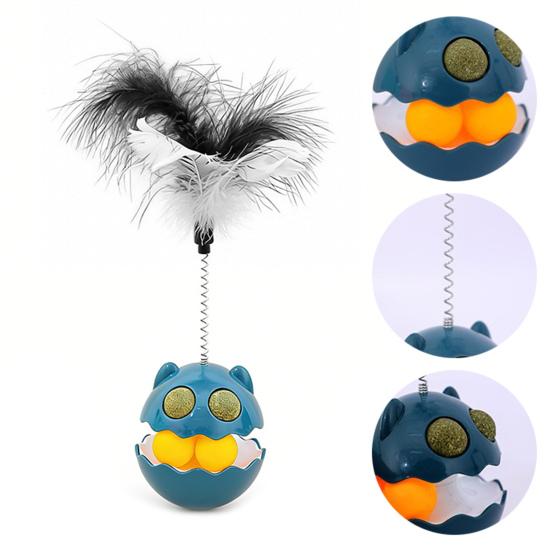 Wiosenna Piórko Zabawka dla Kota Kołyszący Się Drapak dla Kota z Kulą Kocimiętki Interaktywna Zabawka Tor z Kulkami dla Kotów Domowych Ulga w Nudzie Samodzielna Rozrywka