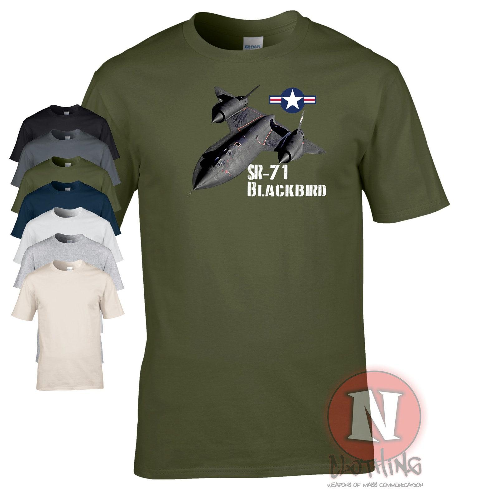 SR-71 Blackbird T-Shirt USAF Lockheed Mach 3+ strategic reconnaissance aircraft L