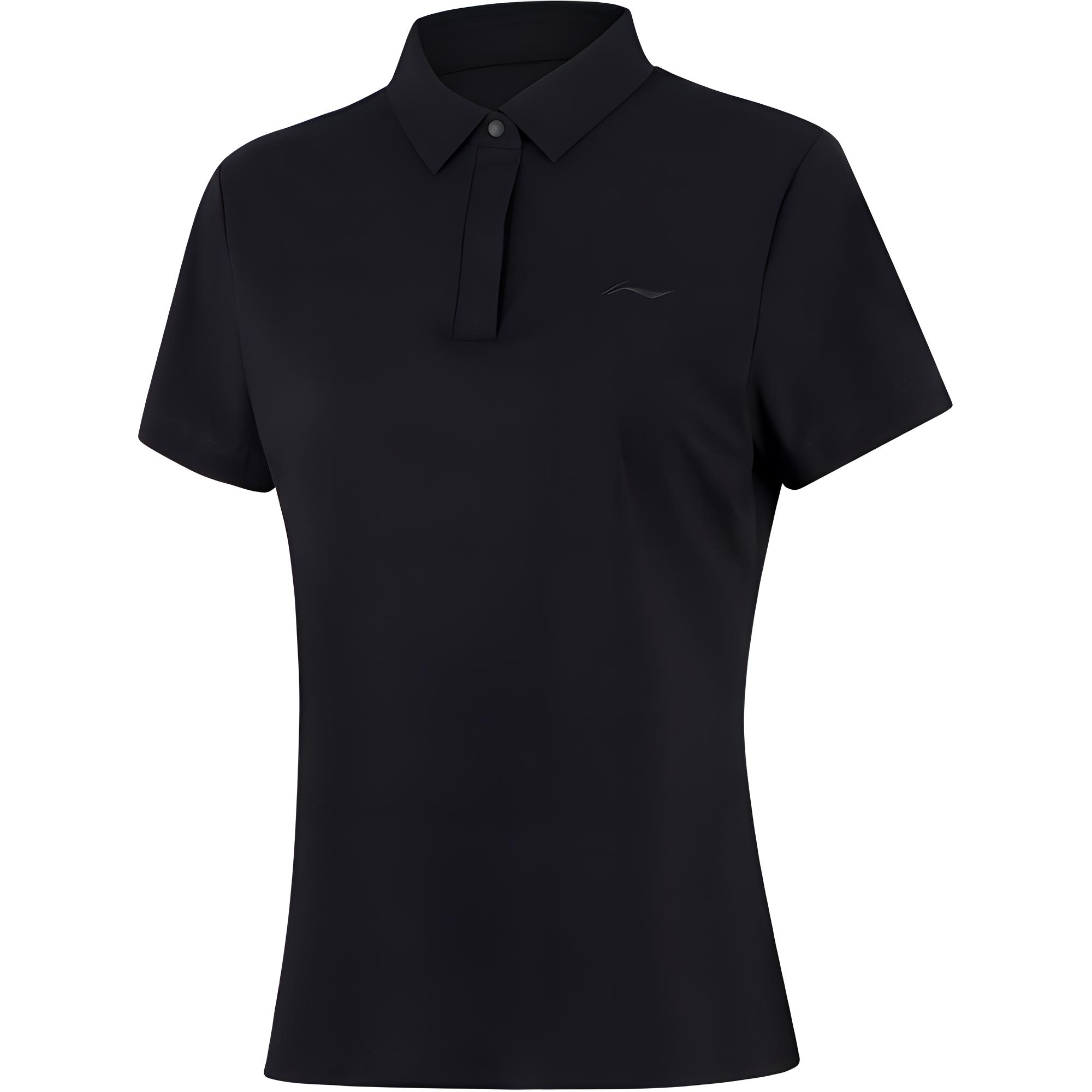 

Серия групповых покупок Li Ning Однотонная Мягкая Удобная Дышащая Универсальная Повседневная Футболка-поло с коротким рукавом Женские футболки-поло Черный APLU770-1 S