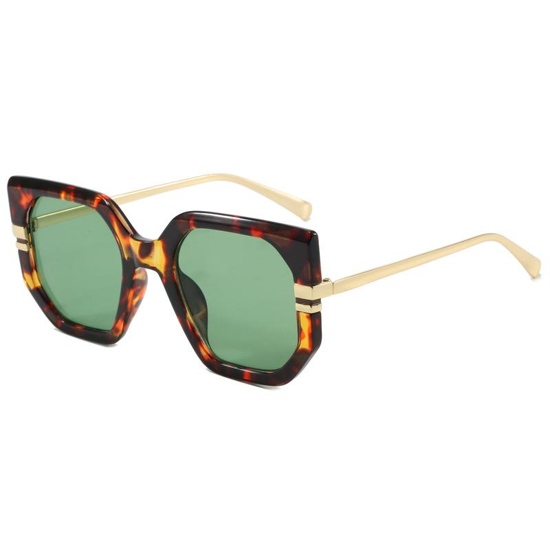 New fashionable square sunglasses women's high-end retro sunglasses trendy personalized sunscreen sunshade glasses