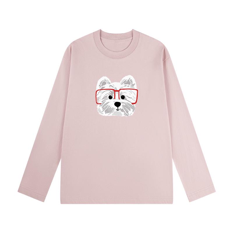 Lässiges Baumwoll-Langarm-T-Shirt für Damen, inspiriert von Hongkong - Vielseitig, lockere Passform, Basisschicht