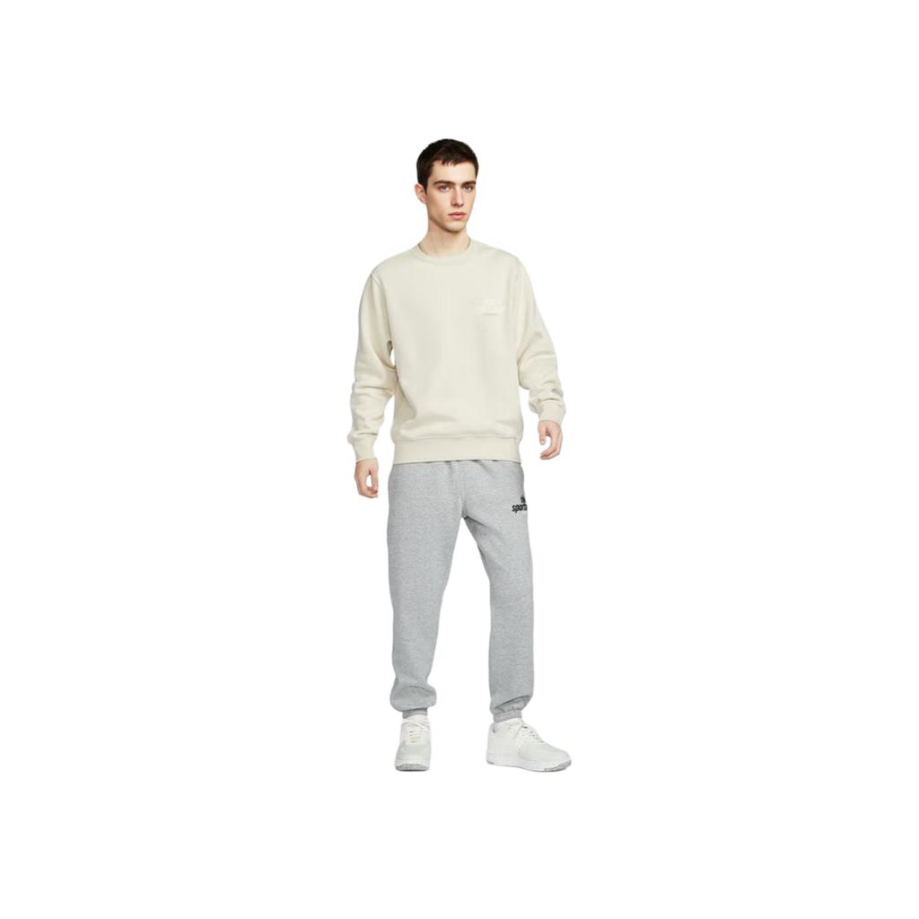 Nike Sportbekleidung Lässiger Rundhals-Pullover Buchstaben Langarm-Sweatshirt Herren Sweatshirt Hellkhaki HJ2174234