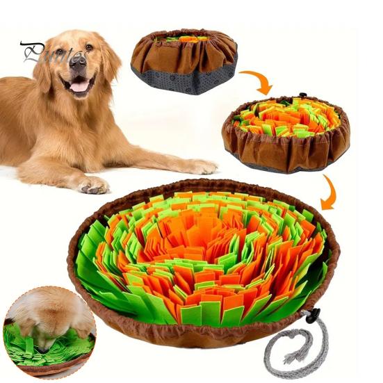 Dog Snuffle Mat Pet Sniffing Pad Foldable Slow Feeding Mat Interactive Puzzle Toy Non-slip Dog Training Toy