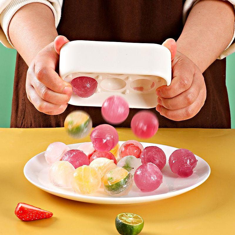 Silicone Ice Ball Molds, Household Attachment, Food Grade, Homemade Round Mold, Ice Cube Magic with Lid Ice Grid Box, Kitchen Ga