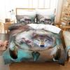3D Print Wolf Animal Moon Bedding Set Duvet Set Single Double Bed King Size Bed Set Adult Boys Bedroom Duvet Cover Pillow Case