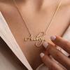 Cooltime Custom Necklace Woman Stainless Steel Personalized Gold Color Chain Letter Necklace Jewelry Birthday's Day Gift