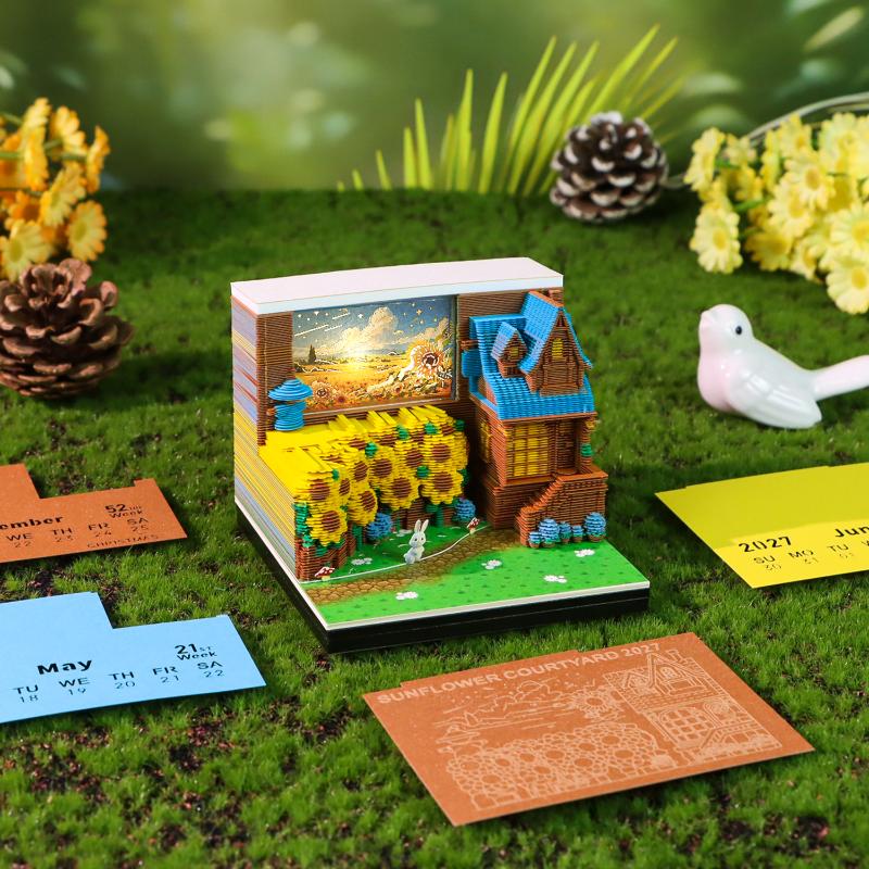3D Tear-away LED Desk Calendar 2027 Stay Organized with Innovative Design