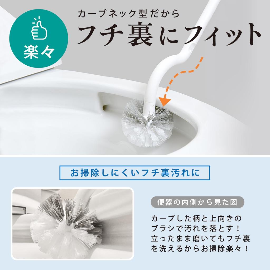 Reck Clean Hygiene Toilet Brush Rim Mount Water Drainage Wash Behind Rim No Worry Orientation