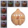 180ml Hollow Humidifier USB Powered Wood Grain Aroma Air Humidifier Night Light Humidifier