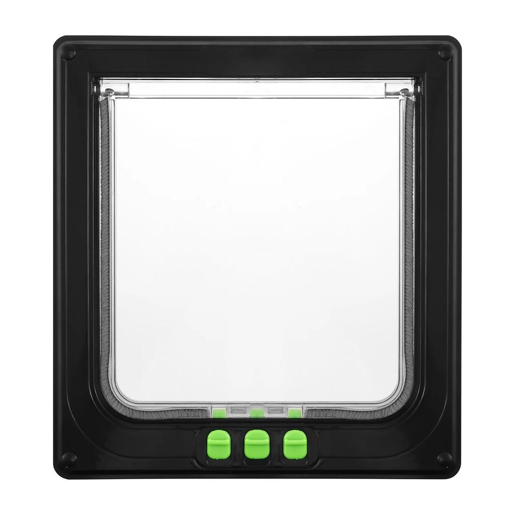 Cat Flap Door Weatherproof Interior Pet Door with 4 Way Lock Easy To Install Pet Doorway for Cabinet Garage Laundry Room Closet