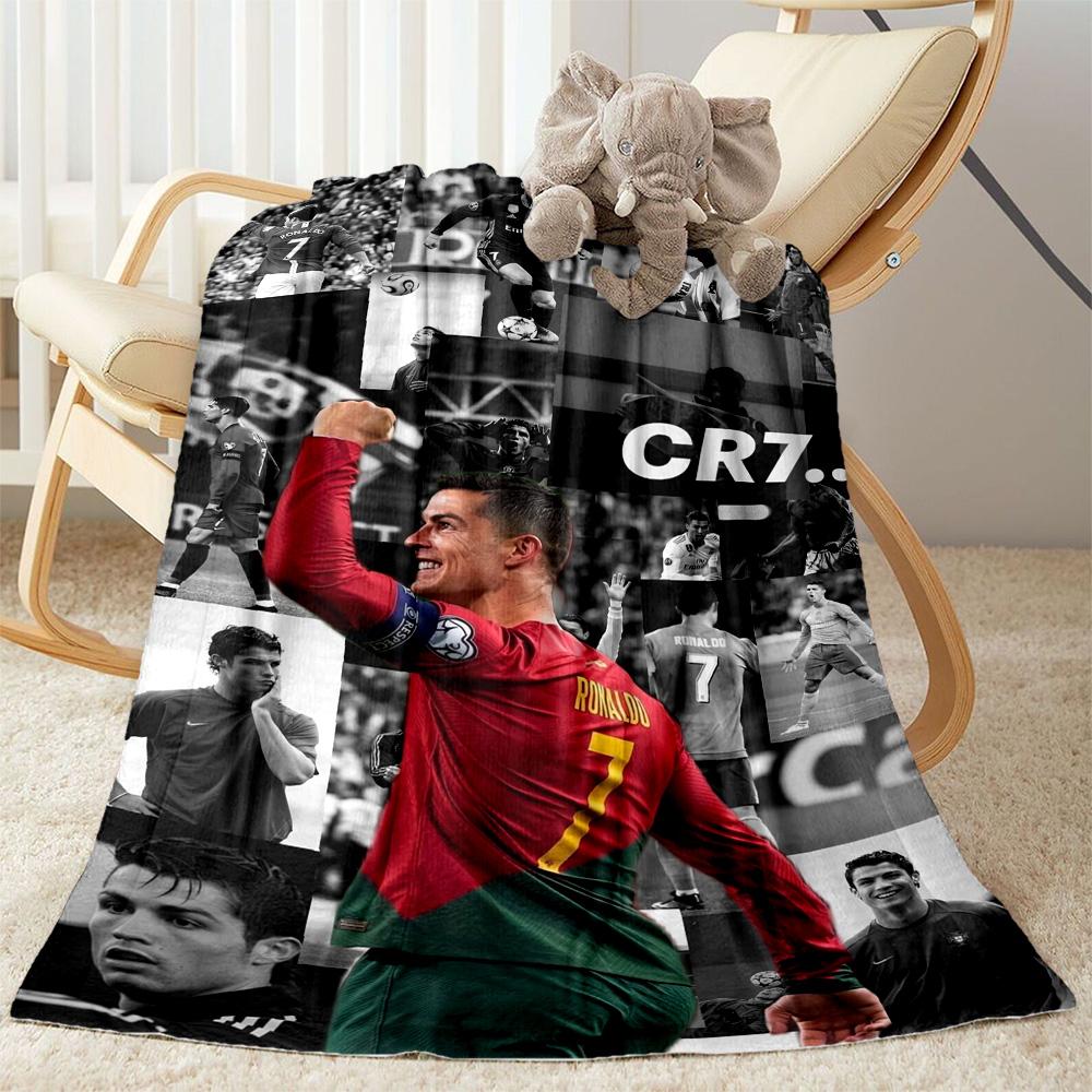 Cr7: Football Legend Blanket Soft & Cozy Suitable for Couch Chair Seaside for All Occasions Warmthful Decor Perfect Gift for Relatives and Friends
