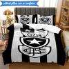 3PCS Botafogo De Futebol E Regatas Printed Soft Bedding Set,Including 1pc Duvet Cover And 2pcs Pillowcases Perfect for Bedroom, Dormitory, Fan Gift
