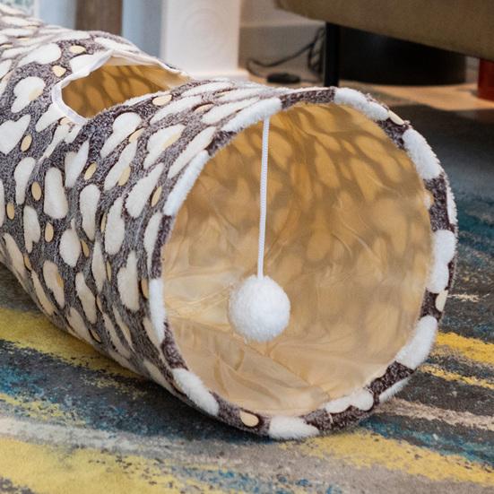 Tunel pliabil pentru animale de companie, rafinat, excelent, imprimat cu lună luminoasă, tunel pentru animale de companie, jucărie, tub canal pentru animale mici, canal pentru pisici