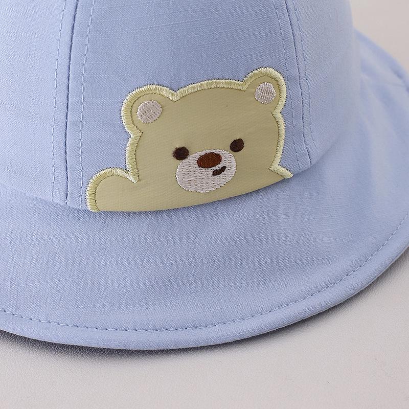 Cute Bear Bucket Hat for Infants & Toddlers - Versatile Sun Protection for Spring, Summer, and Autumn Outings