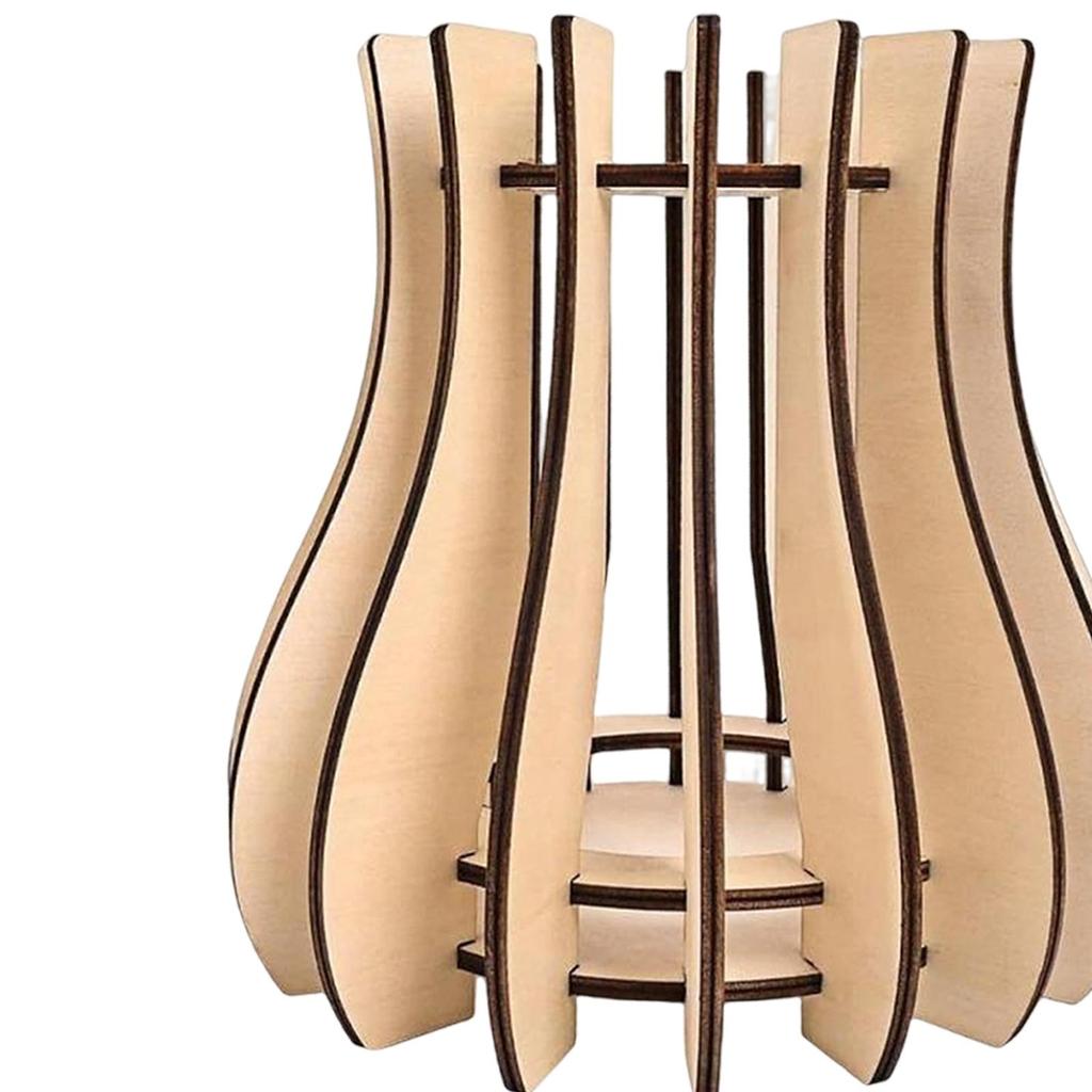 Wooden Puzzle Vase Easy To Assemble Home Decor Flower Holder for Weddings Thanksgiving Festivals New Year Bedroom Living