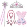 Children'S Accessories Set Love Snowflake Crown Magic Wand Princess Necklace Gloves