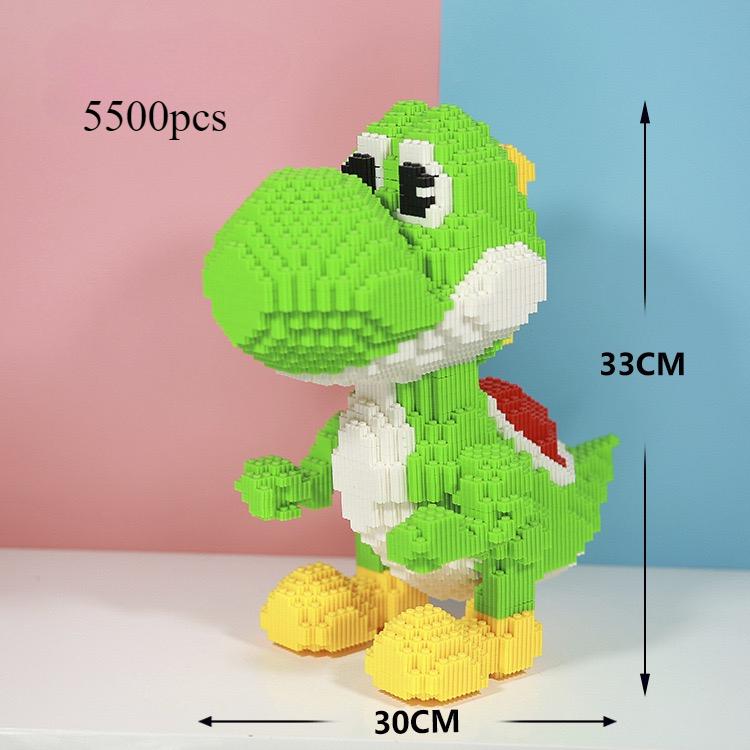 

Серия Супер Марио Яоси Динозавр Мелкие Детали Кирпичики Детская Сборная Игрушка Конструктор Мальчик Би