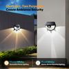 Solar Wall Lamp Motion Sensor Fence Light 270° Wide Angle IP65 Waterproof 3 Modes for Pathway Garage Deck Garden Yard
