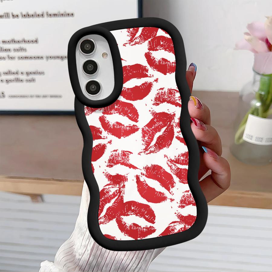 Soft Phone Cover Case for Samsung Galaxy A12 A52 A16 A21s A11 A14 A15 A13 A23 A33 A53 A22 A04 A05 A06 A03 Retro And Sexy Red Lip