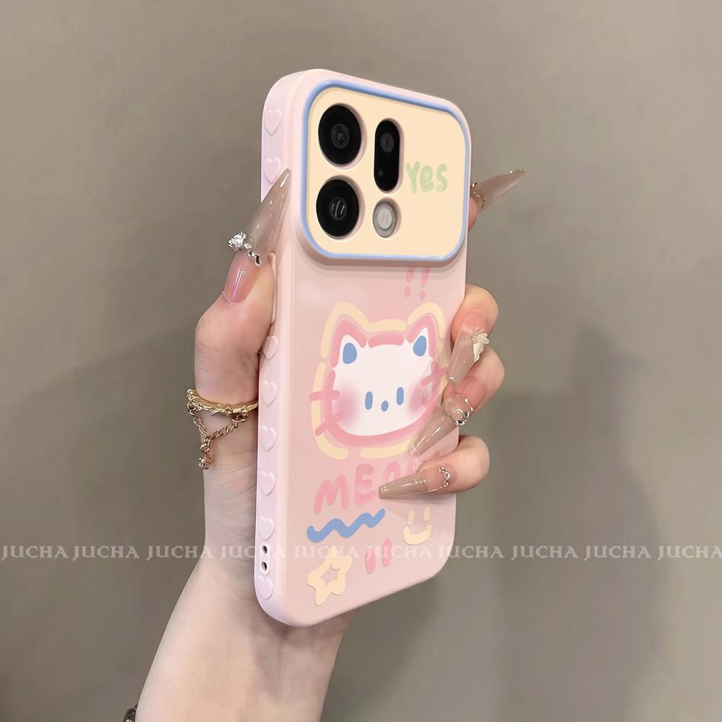 Applicable to oppofindx1 mobile phone case creative new female x1pro cartoon x1ultra full smudge graffiti cat