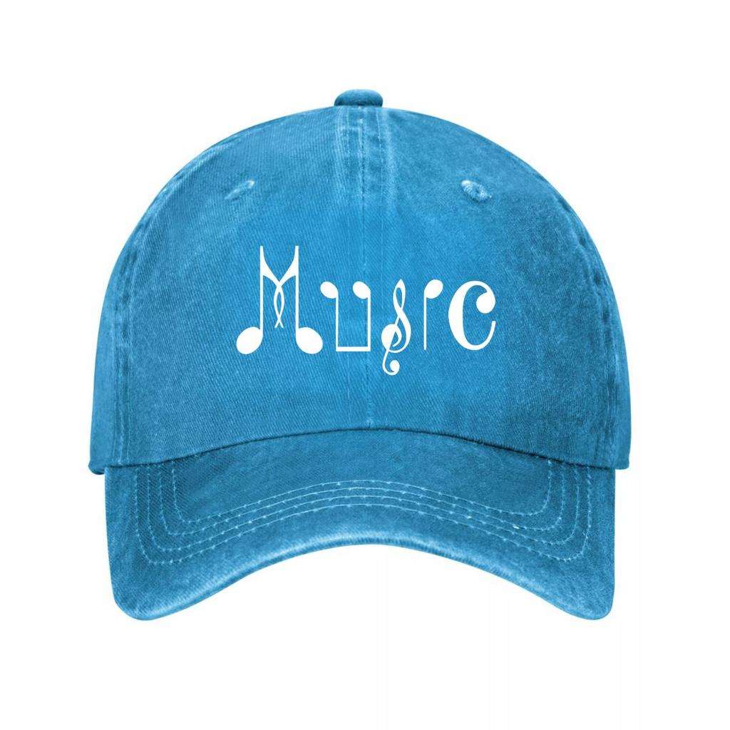 Music Printed Snapback Hat Casual Streetwear  New Vintage Washed Cotton Baseball Cap Parent Kids Sun Hats