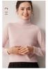 100% Cashmere Women's High Neck Solid Color Loose Fit Sweater for Autumn/Winter