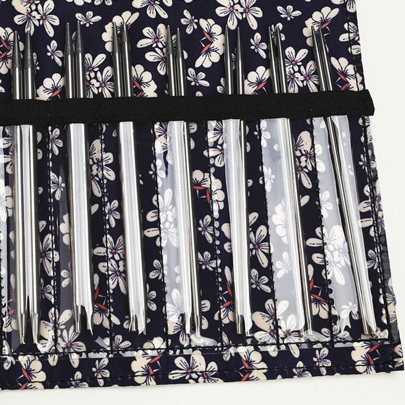 Cotton and Linen Woven Bag Knitting Needles Tool Crochet Hooks Storage Empty Bag Travel Portable Dustproof Organizer