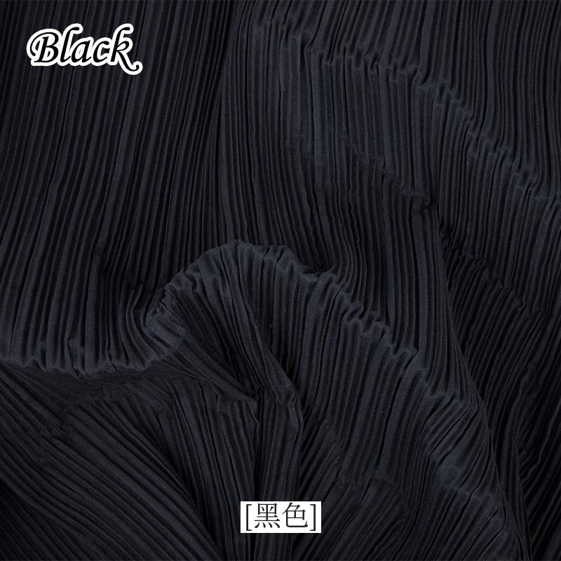 diy sewing wrinkled textile plain black white blue red pleated designer fabric by the meter for dress clothing background cloth
