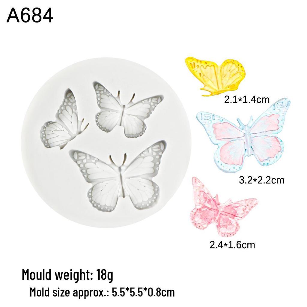 Matriță Silicone Fluture cu Trei Legături pentru Fondant, Ciocolată, Epoxid și Artizanat din Lut